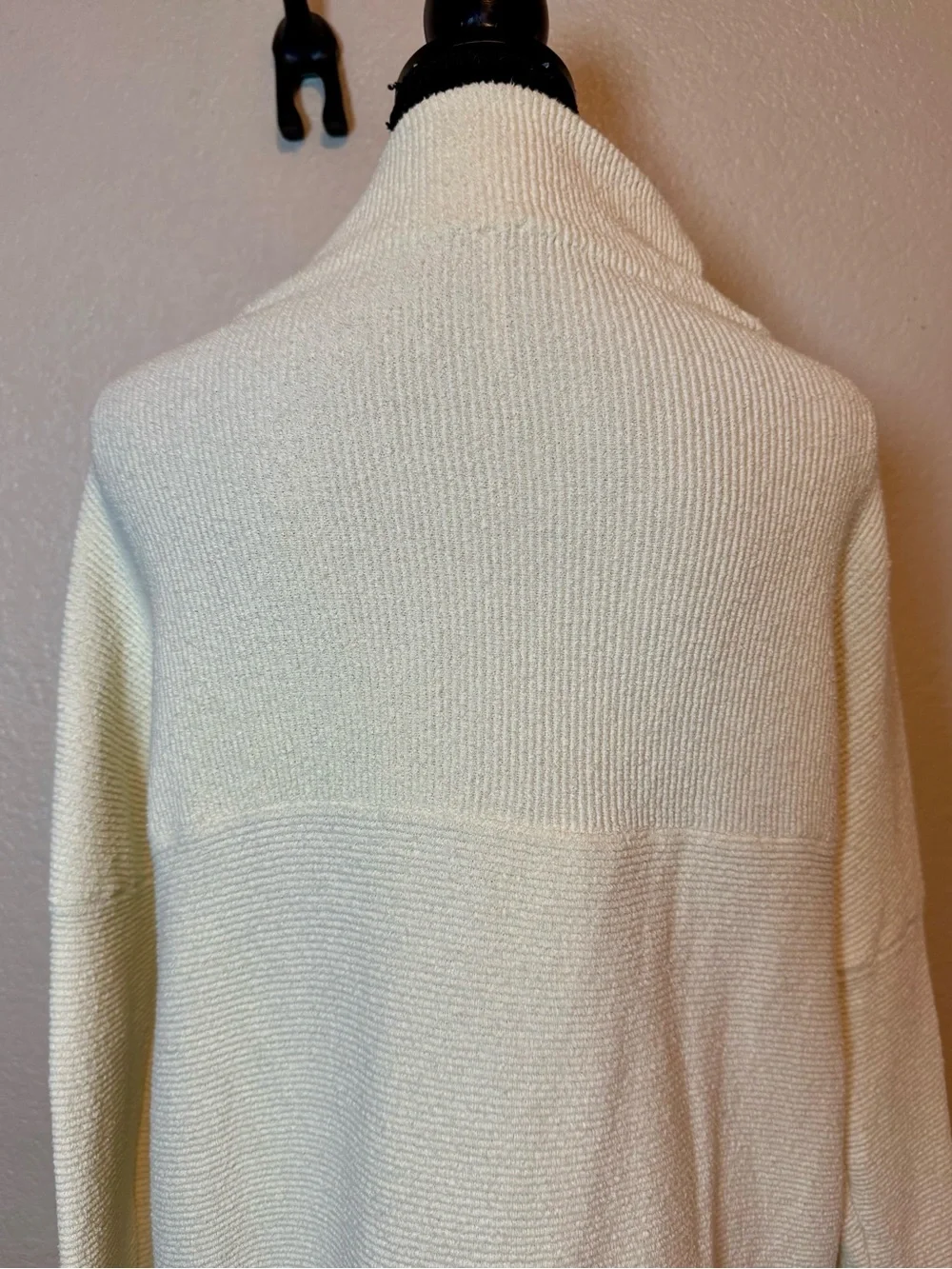 Free People Ottoman Slouchy Tunic Sweater Cream Oversized XS